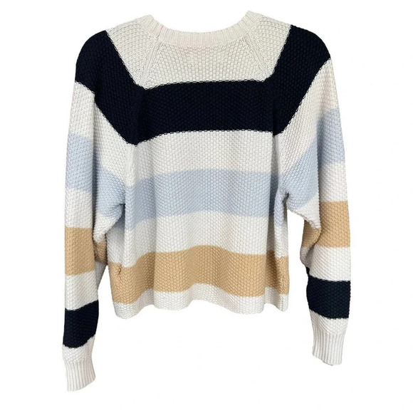 Hollister Women's Waffleknit Nautical Striped Knit Sweater Size Medium - Picture 8 of 8
